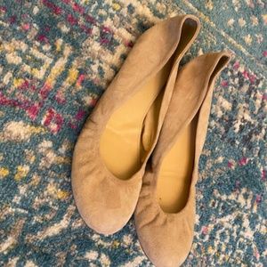 J. Crew Neutral Suede Flats